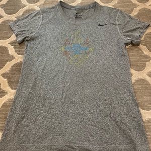 Nike Dri- Fit ECNL soccer gray t shirt size medium